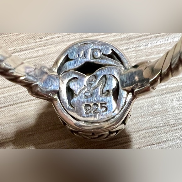 Vintage Designer Signed M ID Sterling Silver Twisted Cable Citrine Ring, Size 5 - Picture 8 of 11